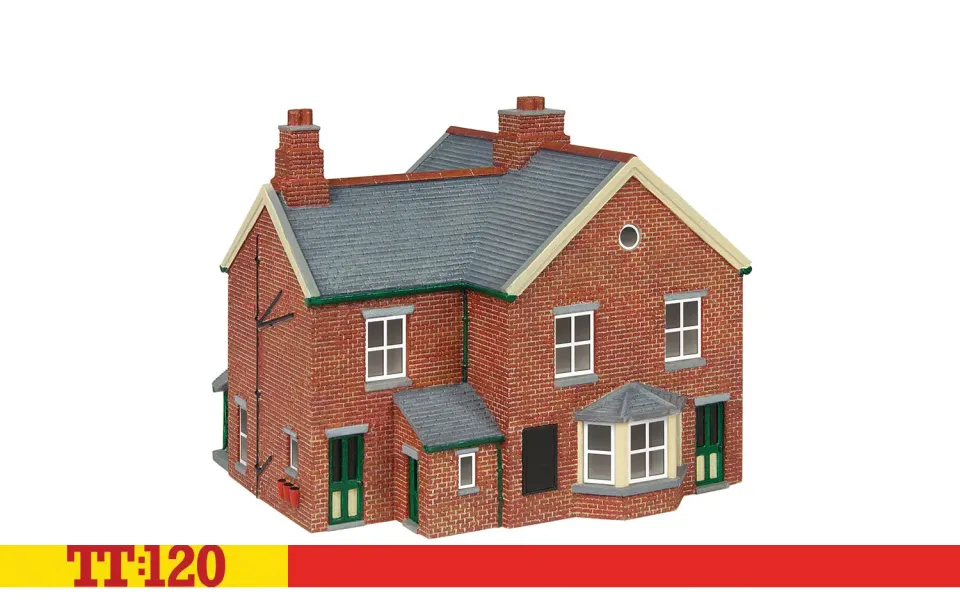 Hornby TT:120 Station Office stationshus rött tegel
