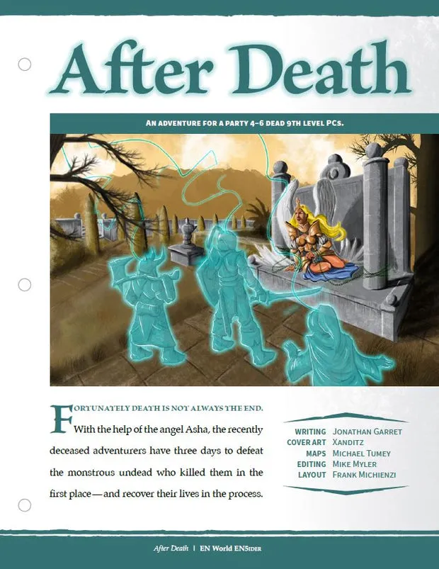EN Publishing After Death D&D 5e äventyr PDF nivå9 spöken