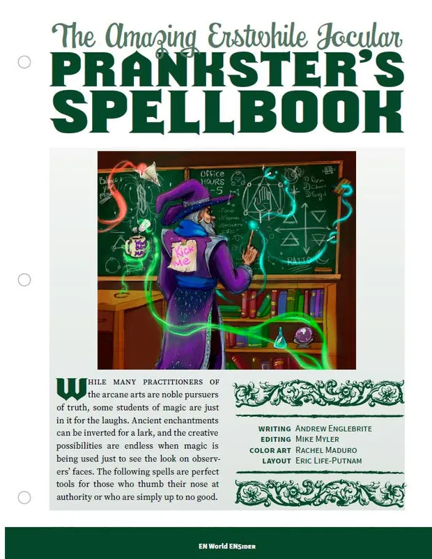 EN Publishing Prankster's Spellbook besvärjelser PDF D&D 5e