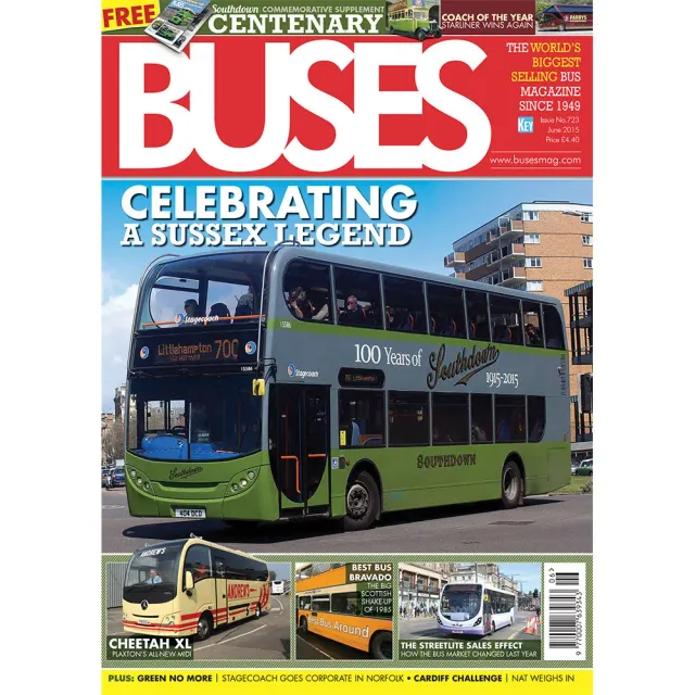 Buses juni 2015 tidning bussar Southdown supplement