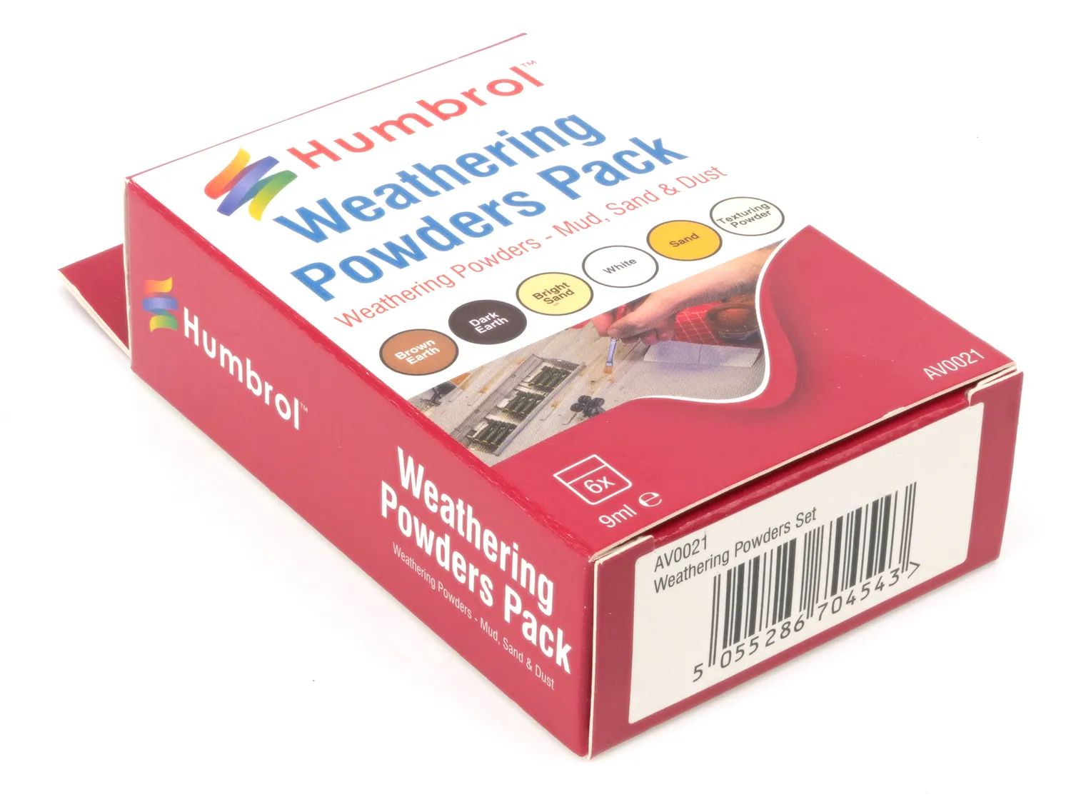Humbrol Weathering Powders AV0021 vädringspulver 6-pack