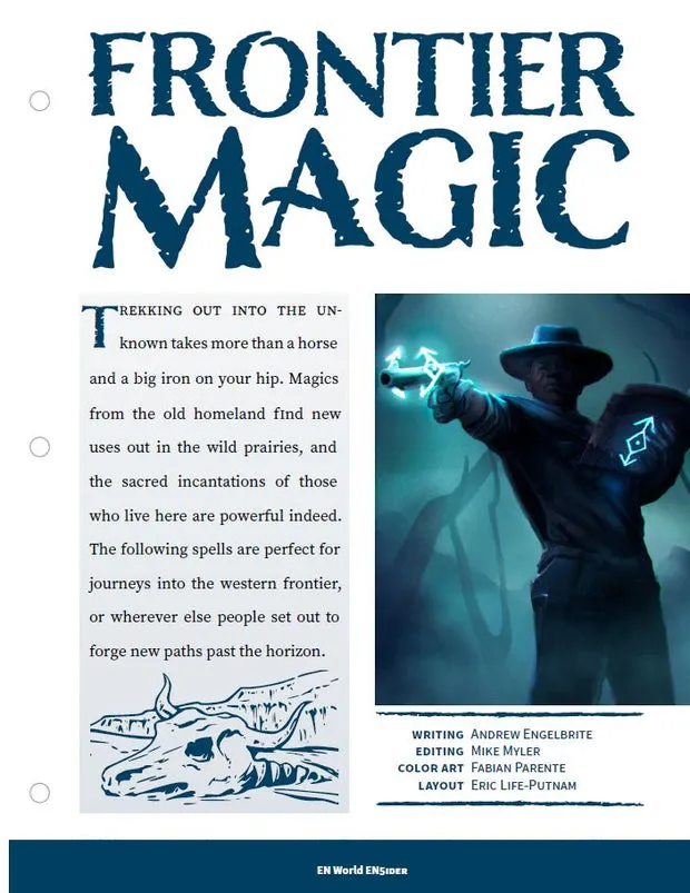 EN Publishing Frontier Magic rollspel pdf vildmarksmagi