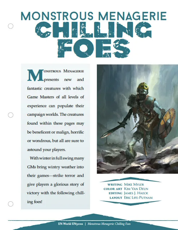 EN Publishing Monstrous Menagerie Chilling Foes monsterbok PDF vinter