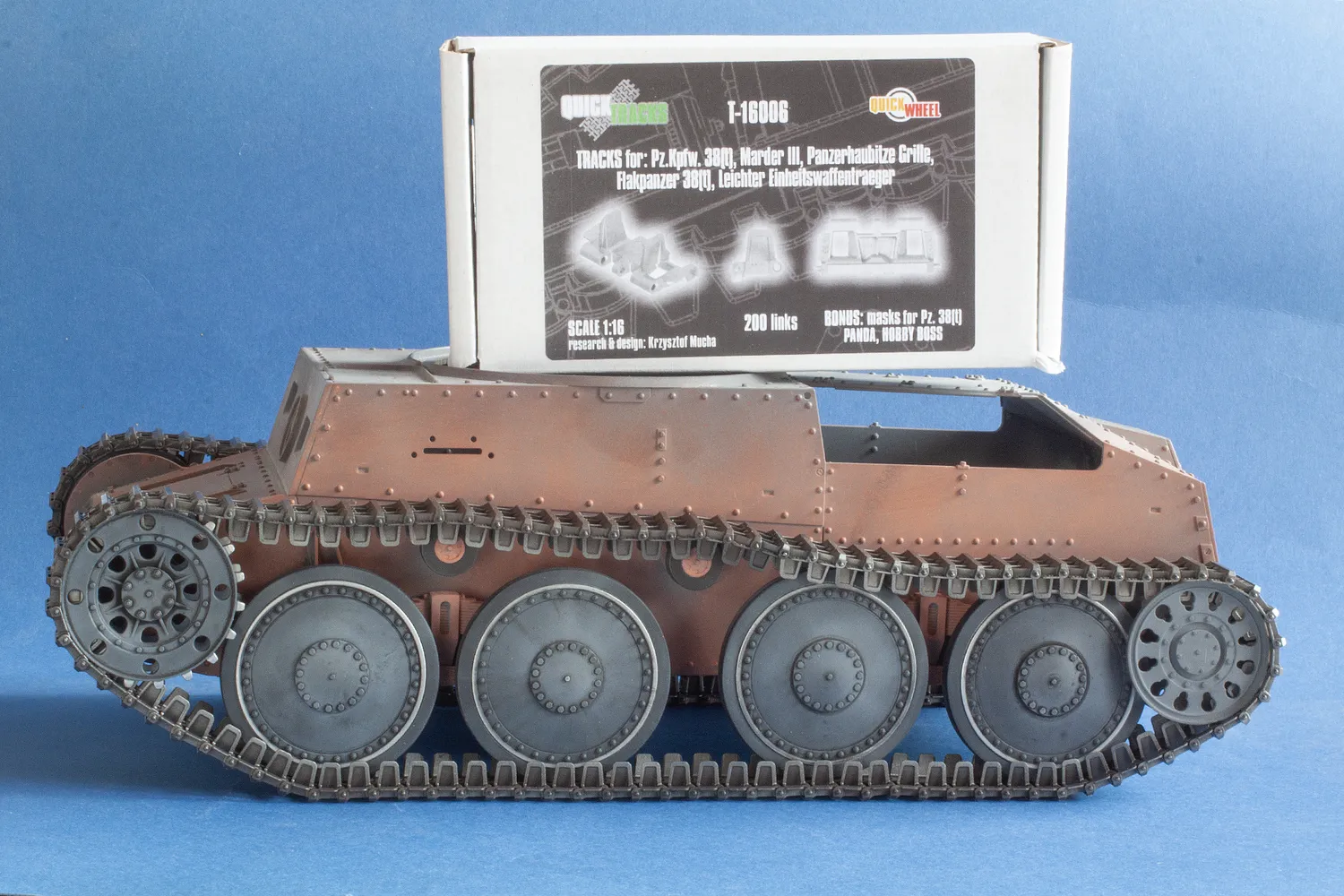 ROSSAGRAPH QuickTracks T-16006 bandlänkar 1:16 38(t) resin