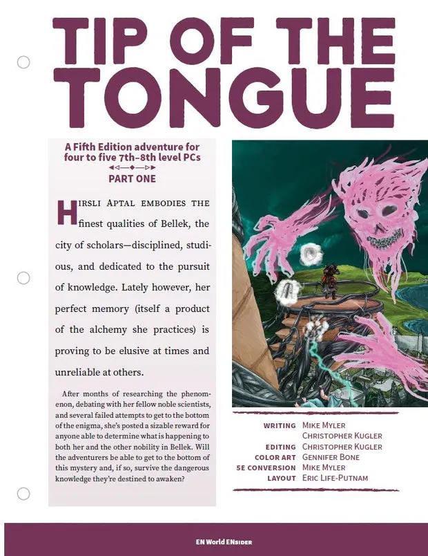 EN Publishing Tip of the Tongue Part One äventyr pdf