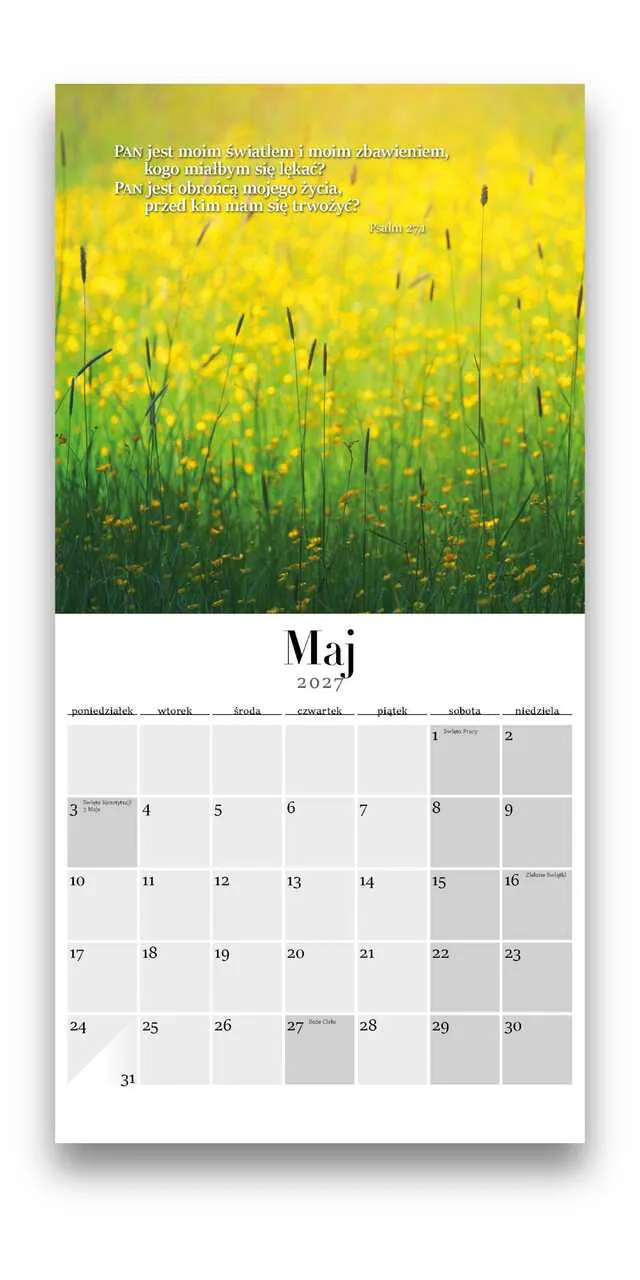 Sharon Kalendarz z psalmami 2027 väggkalender naturbilder