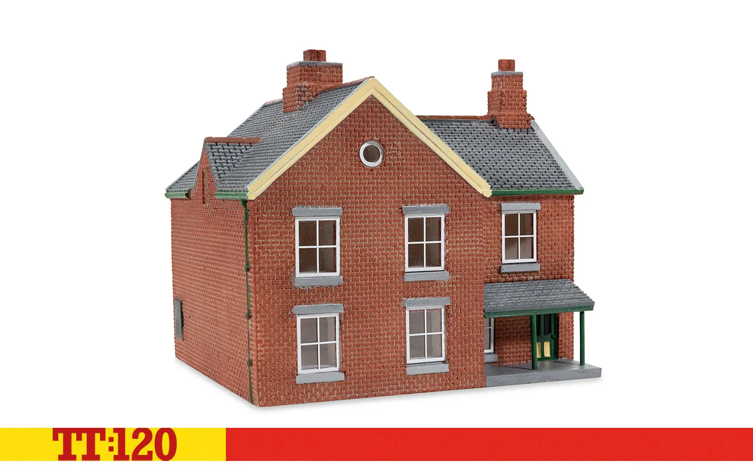 Hornby TT:120 Station Office stationshus rött tegel