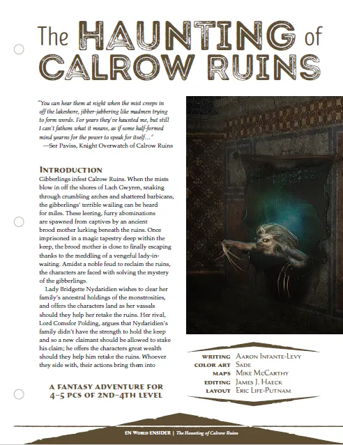 EN Publishing Haunting of Calrow Ruins D&D 5e äventyr pdf