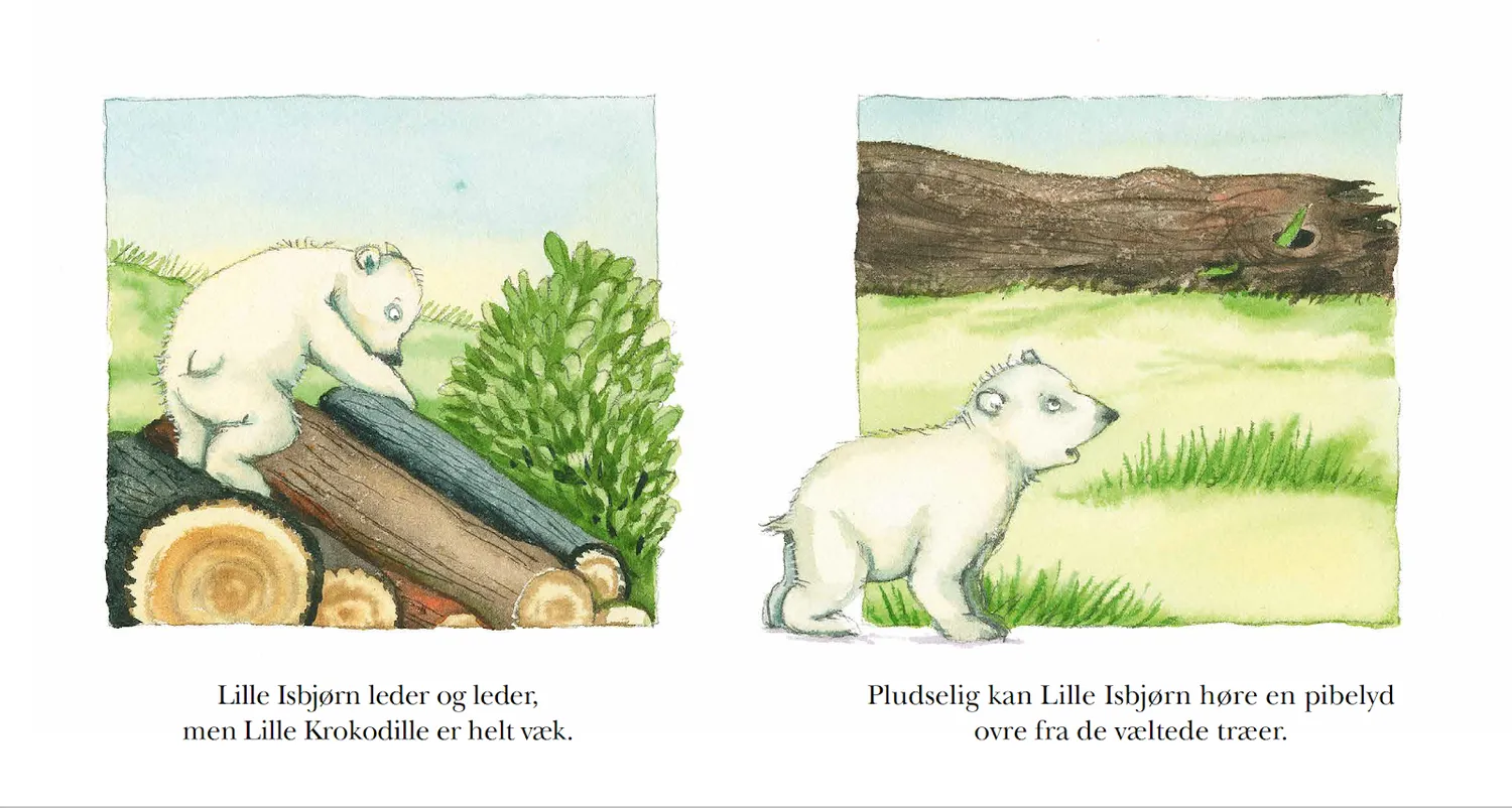 ABC Forlag Lille Krokodille gemmer sig bilderbok