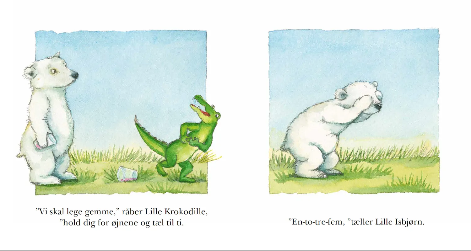 ABC Forlag Lille Krokodille gemmer sig bilderbok