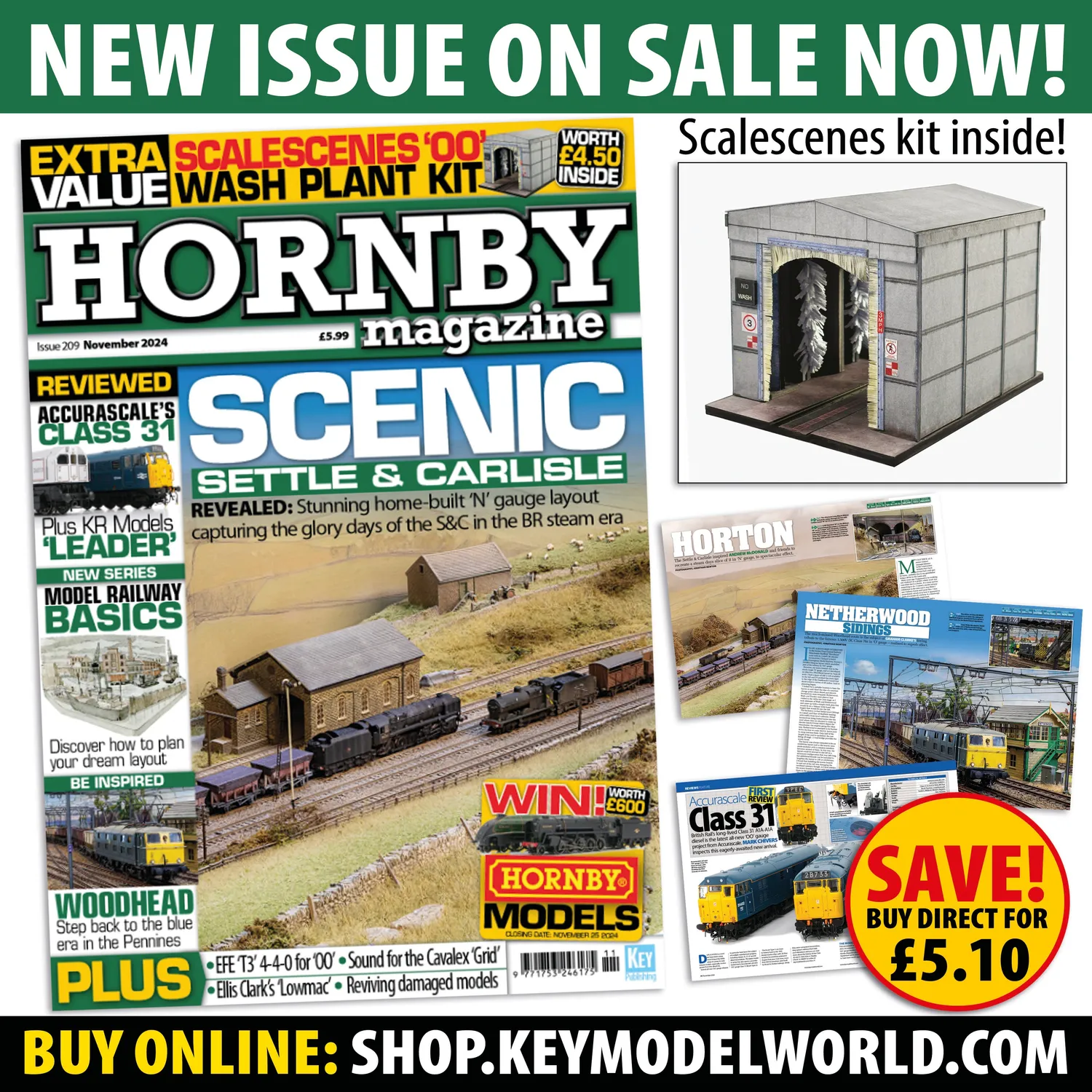 Hornby Magazine november 2024 tidning 180 sidor modell