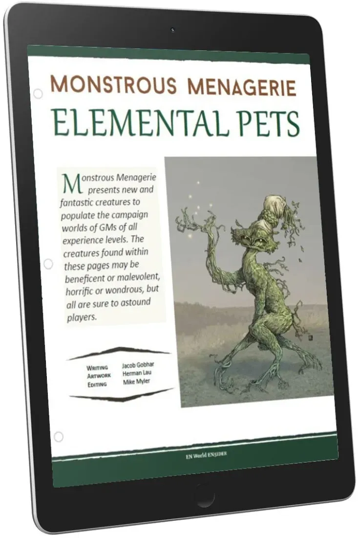 EN Publishing Monstrous Menagerie Elemental Pets rollspel PDF