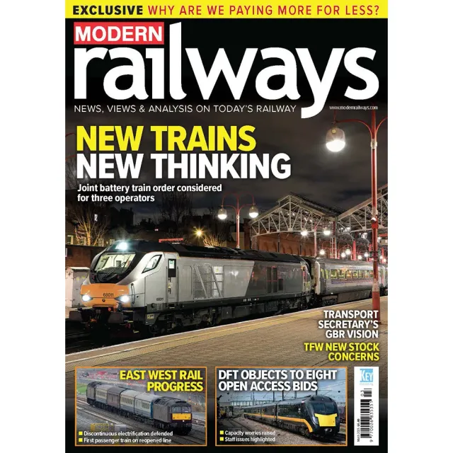 Modern Railways mars 2025 tidning batteritåg GBR-nyheter