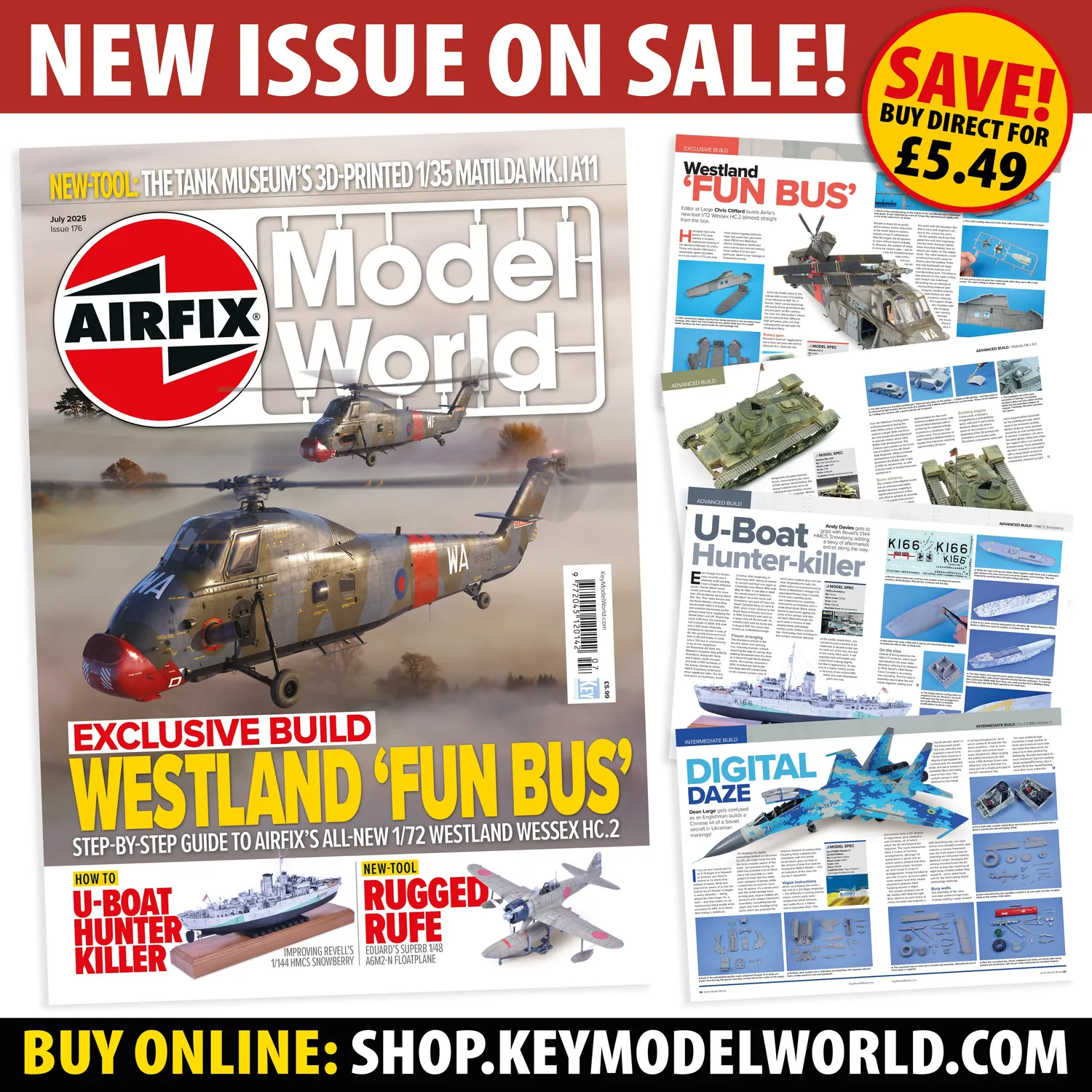 Airfix Model World juli 2025 tidning lösnummer modellbygge