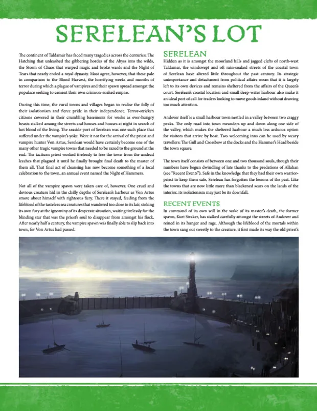EN Publishing WOIN Serelean's Lot äventyr PDF vampyrer