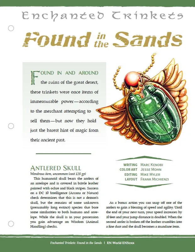 EN Publishing Found in the Sands magiska föremål PDF