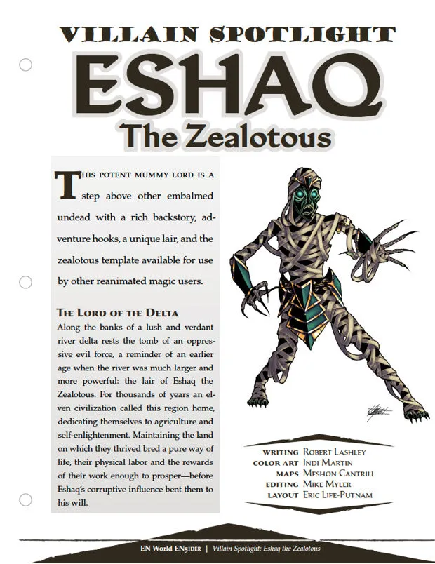 EN Publishing Villain Spotlight Eshaq the Zealotous rollspel PDF