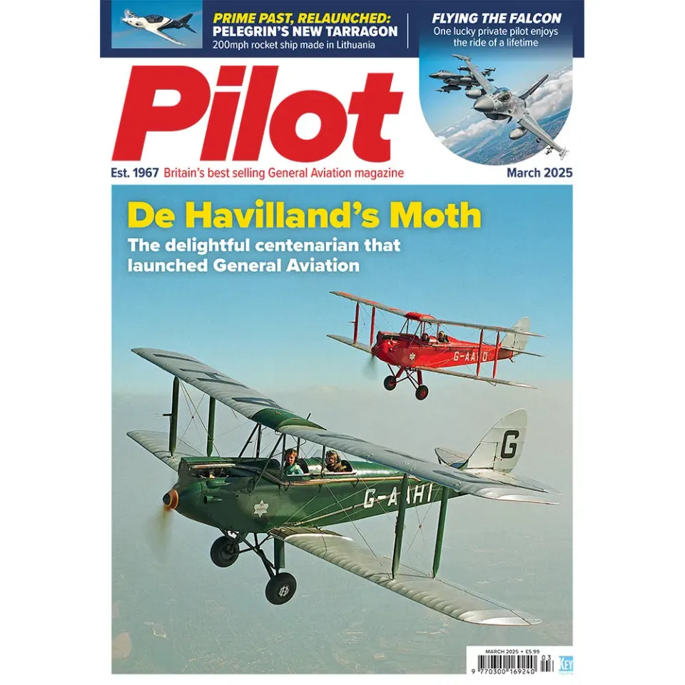 Pilot Magazine March 2025 tidning Gipsy Moth