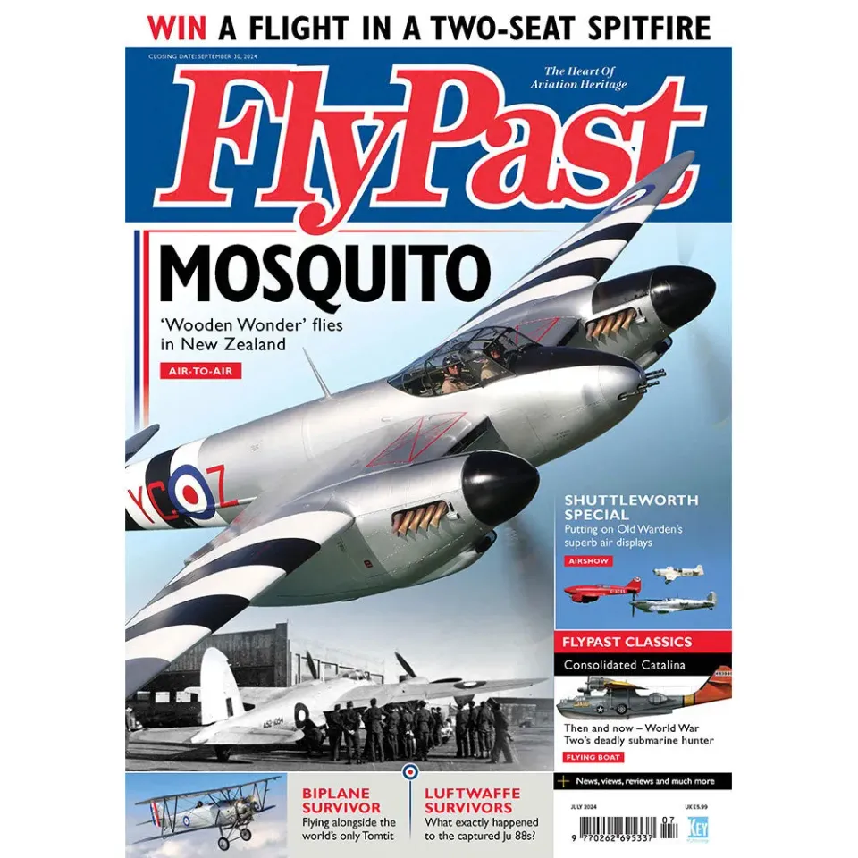 FlyPast juli 2024 tidning krigsflyg Mosquito