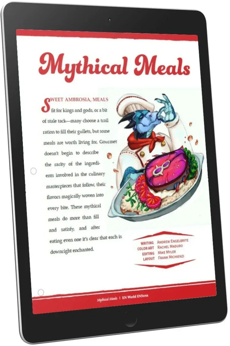 EN Publishing Mythical Meals recept rollspel PDF matmagi
