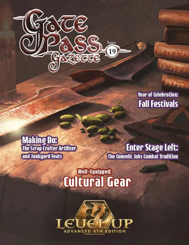 EN Publishing Gate Pass Gazette #19 rollspel PDF A5E humorstrid