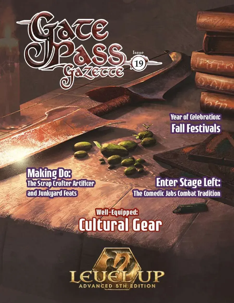 EN Publishing Gate Pass Gazette #19 rollspel PDF A5E humorstrid