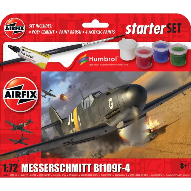 Airfix Messerschmitt Bf 109F-4 1/72 modellbyggsats startset