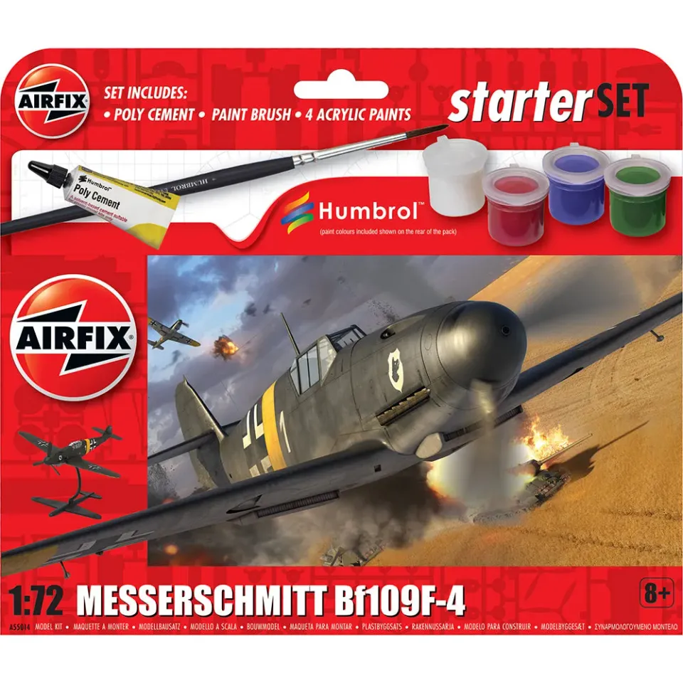 Airfix Messerschmitt Bf 109F-4 1/72 modellbyggsats startset