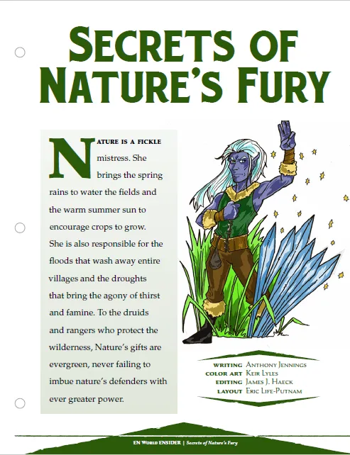 EN Publishing Secrets of Natures Fury druid PDF 10 spells