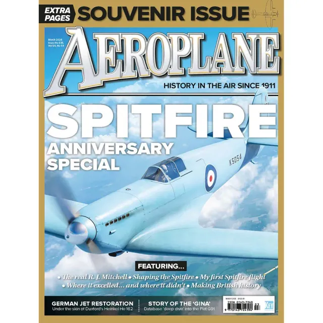 Aeroplane Monthly mars 2026 tidning Spitfire 90 år