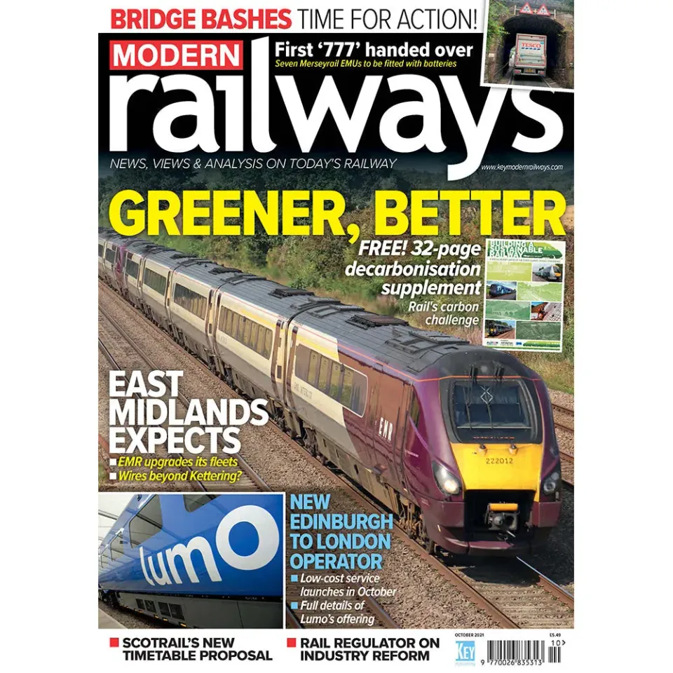 Modern Railways oktober 2021 tidning lösnummer tåg