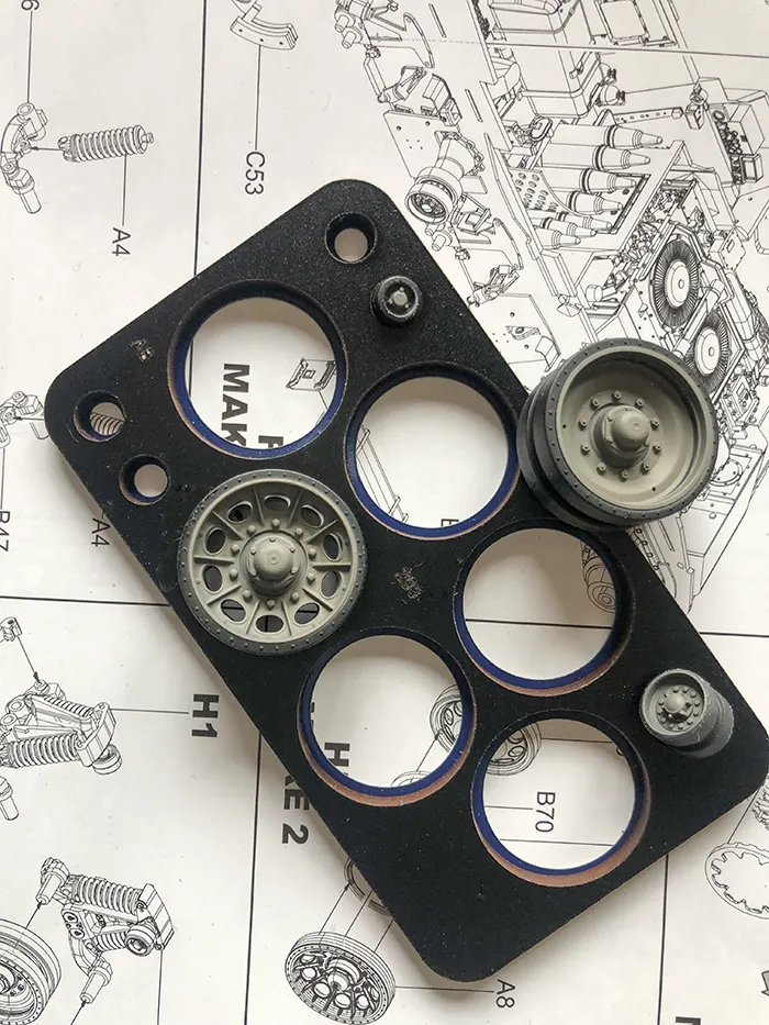 Rossagraph QuickWheel QW-293 målmask Merkava 2 Border