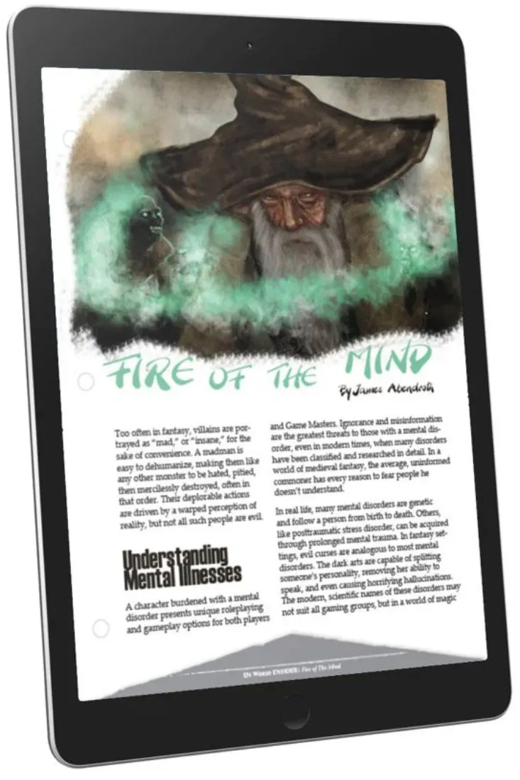 EN Publishing Fire of the Mind regelhäfte PDF D&D 5e
