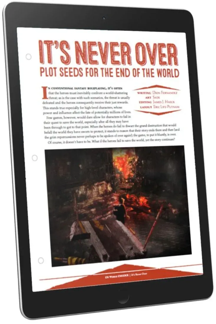 EN Publishing It's Never Over plot PDF 5E Survivor