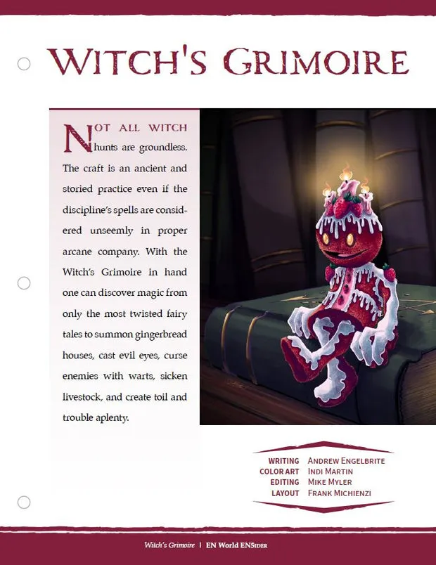 EN Publishing Witch's Grimoire besvärjelser PDF häxa