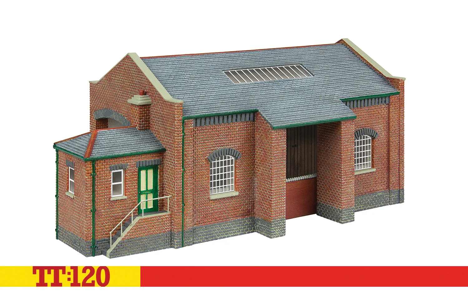Hornby TT:120 Goods Shed modellbyggnad rött tegel