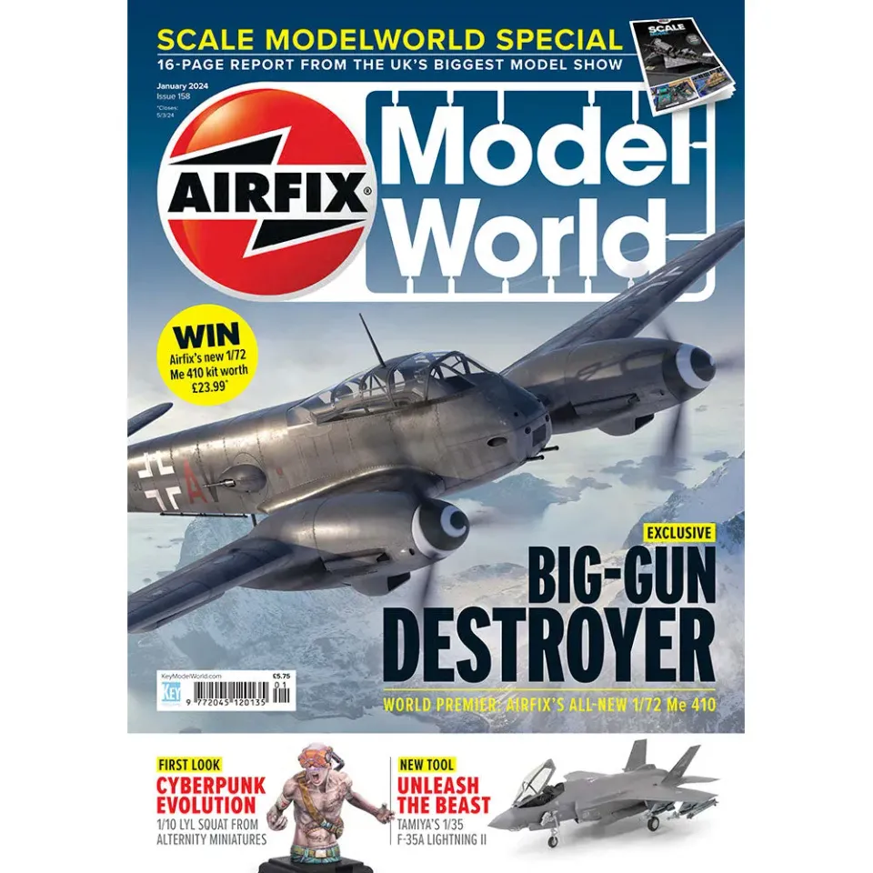 Airfix Model World tidning januari 2024 Me 410