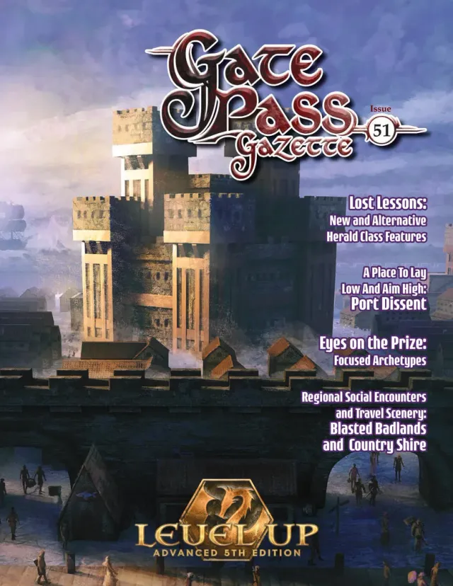 EN Publishing Level Up Gate Pass Gazette 51 rollspelstidning PDF hamn