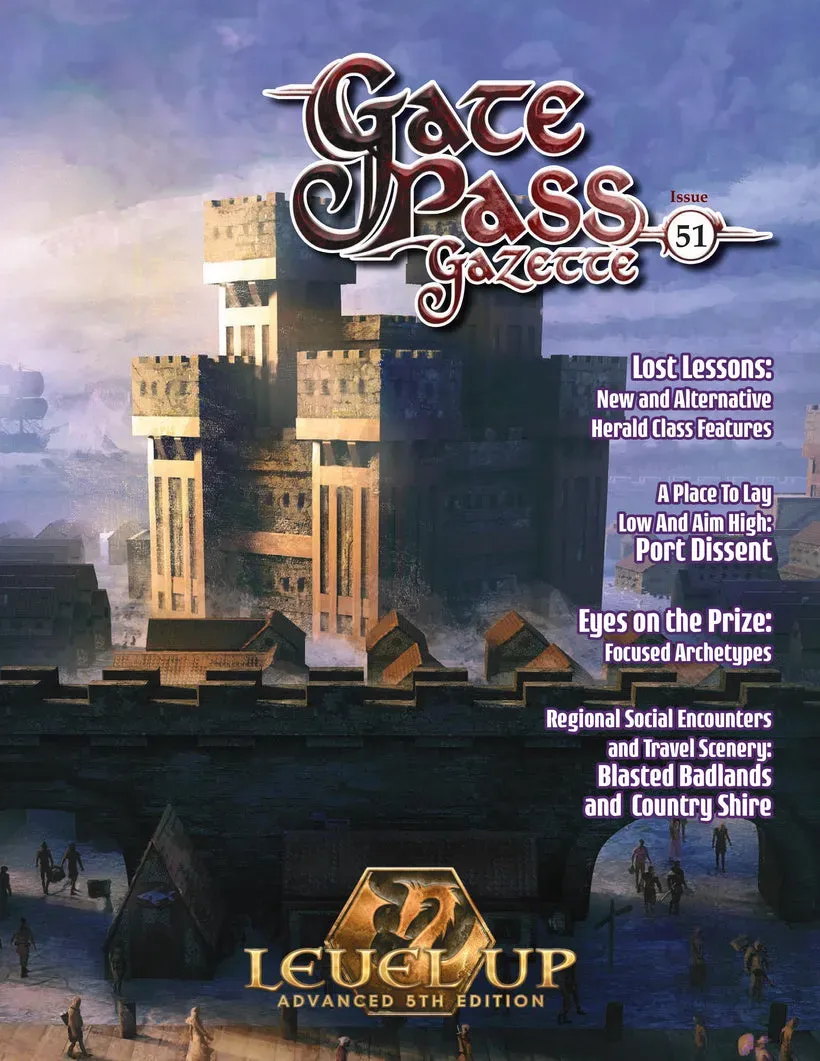 EN Publishing Level Up Gate Pass Gazette 51 rollspelstidning PDF hamn