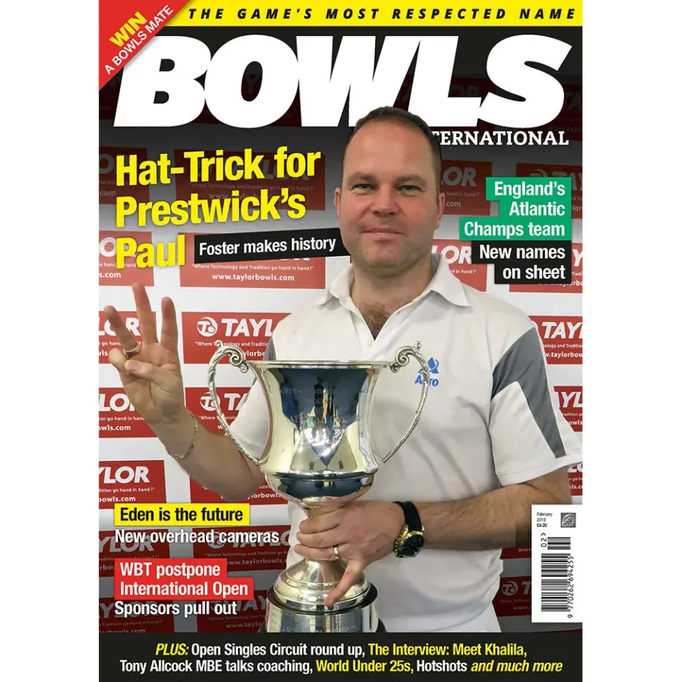 Bowls International February 2019 tidning bowlsport inomhus