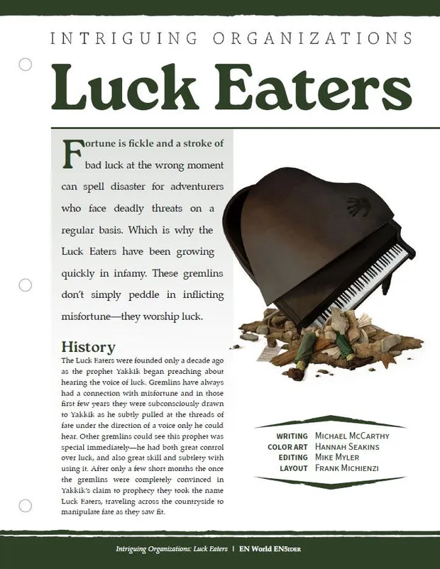 EN Publishing Luck Eaters D&D 5e monster PDF gremlins