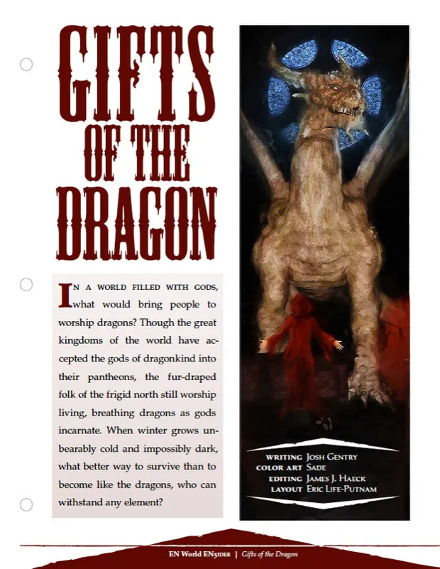 EN Publishing Gifts of the Dragon tillbehör PDF drakar