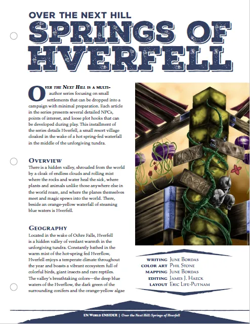 EN Publishing Over the Next Hill Springs of Hverfell byhäfte PDF