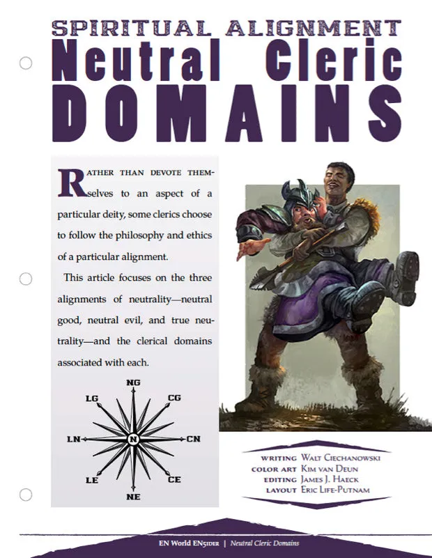 Spiritual Alignment Neutral Cleric Domains präst PDF