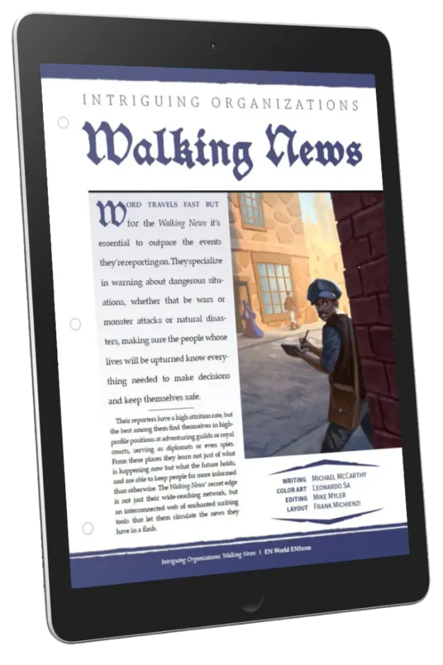 EN Publishing Walking News organisation PDF D&D 5e