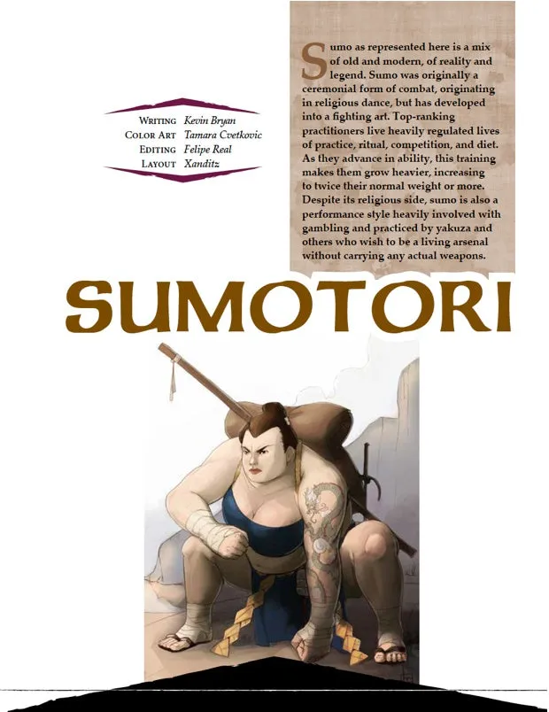 EN Publishing WOIN Sumotori rollspel pdf sumokarriär