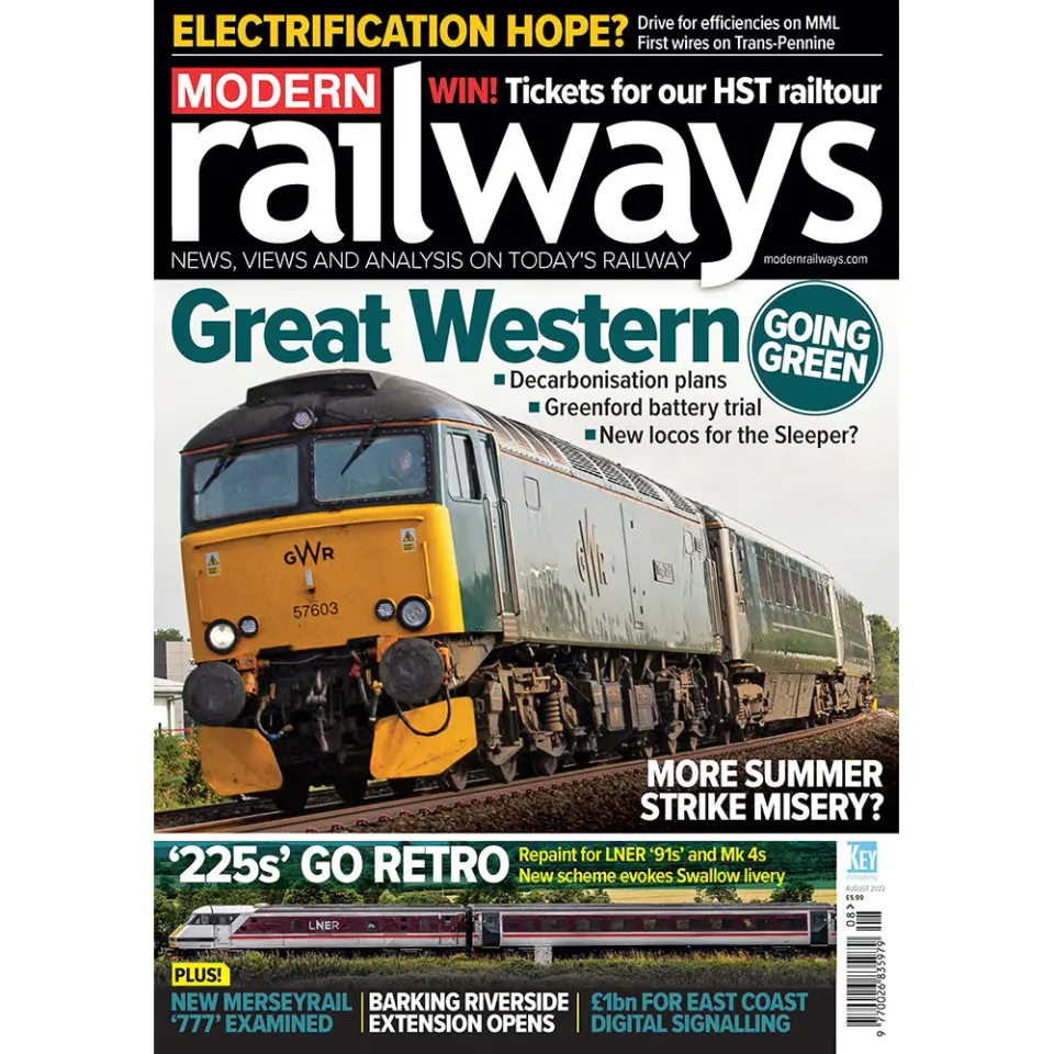 Modern Railways tidning augusti 2022 järnväg