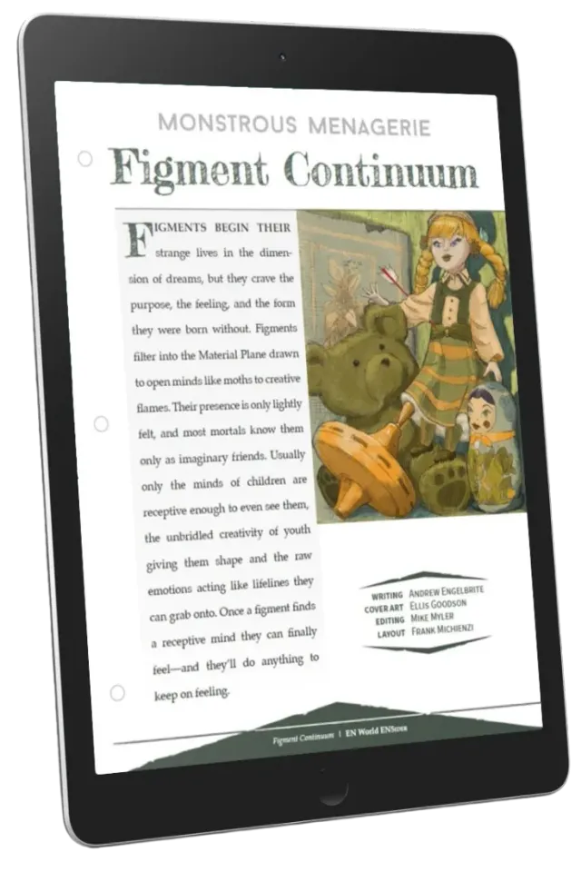 EN Publishing Monstrous Menagerie Figment Continuum monster PDF