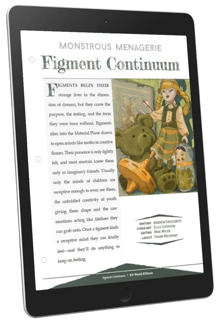 EN Publishing Monstrous Menagerie Figment Continuum monster PDF