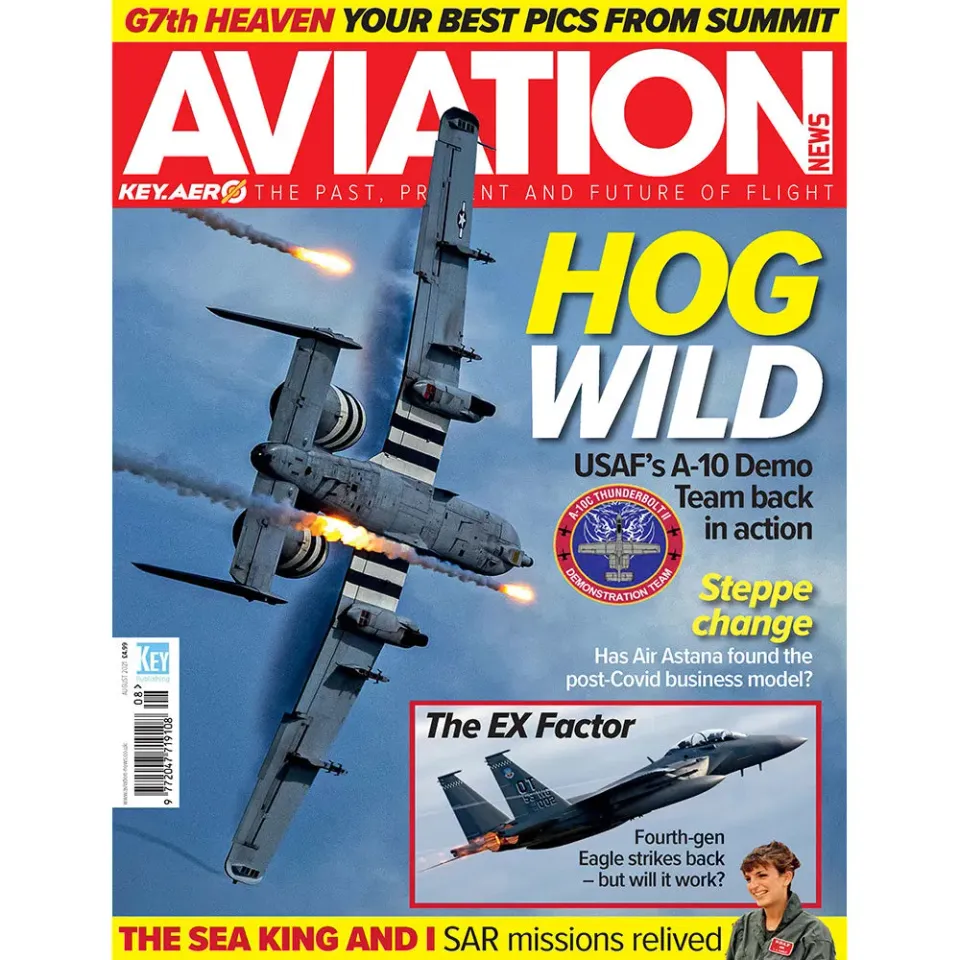 Aviation News augusti 2021 tidning lösnummer militärflyg